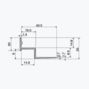 Perfil de falso techo TEMPOLISTEL® A119 W - Imagen 2