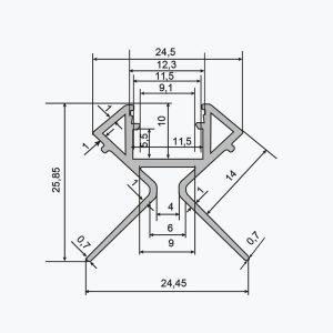 TEMPOLISTEL® A138 Perfil mamparo led - Imagen 2