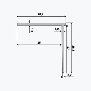 TEMPOLISTEL® B107 Perfil de tope para cartón-yeso BA25 - Imagen 2