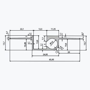 TEMPOLISTEL® B109 Barra de cuadro para tabique divisorio - Imagen 2