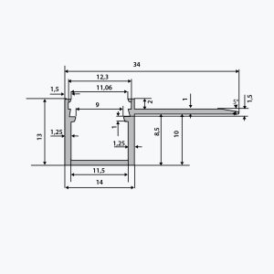 TEMPOLISTEL® B116 Perfil LED plano - Imagen 2