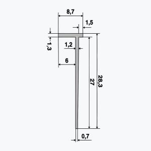 TEMPOLISTEL® B118 Perfil de remate para tabique BA6 - Imagen 2