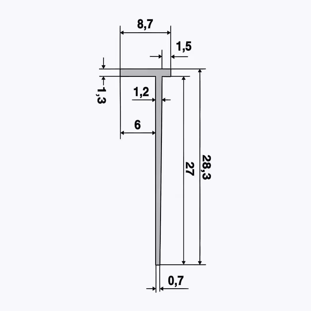 TEMPOLISTEL® B118 Perfil de remate para tabique BA6 - Imagen 2