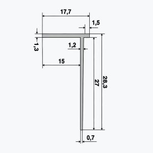 TEMPOLISTEL® B119 Perfil de remate para tabique BA15 - Imagen 2