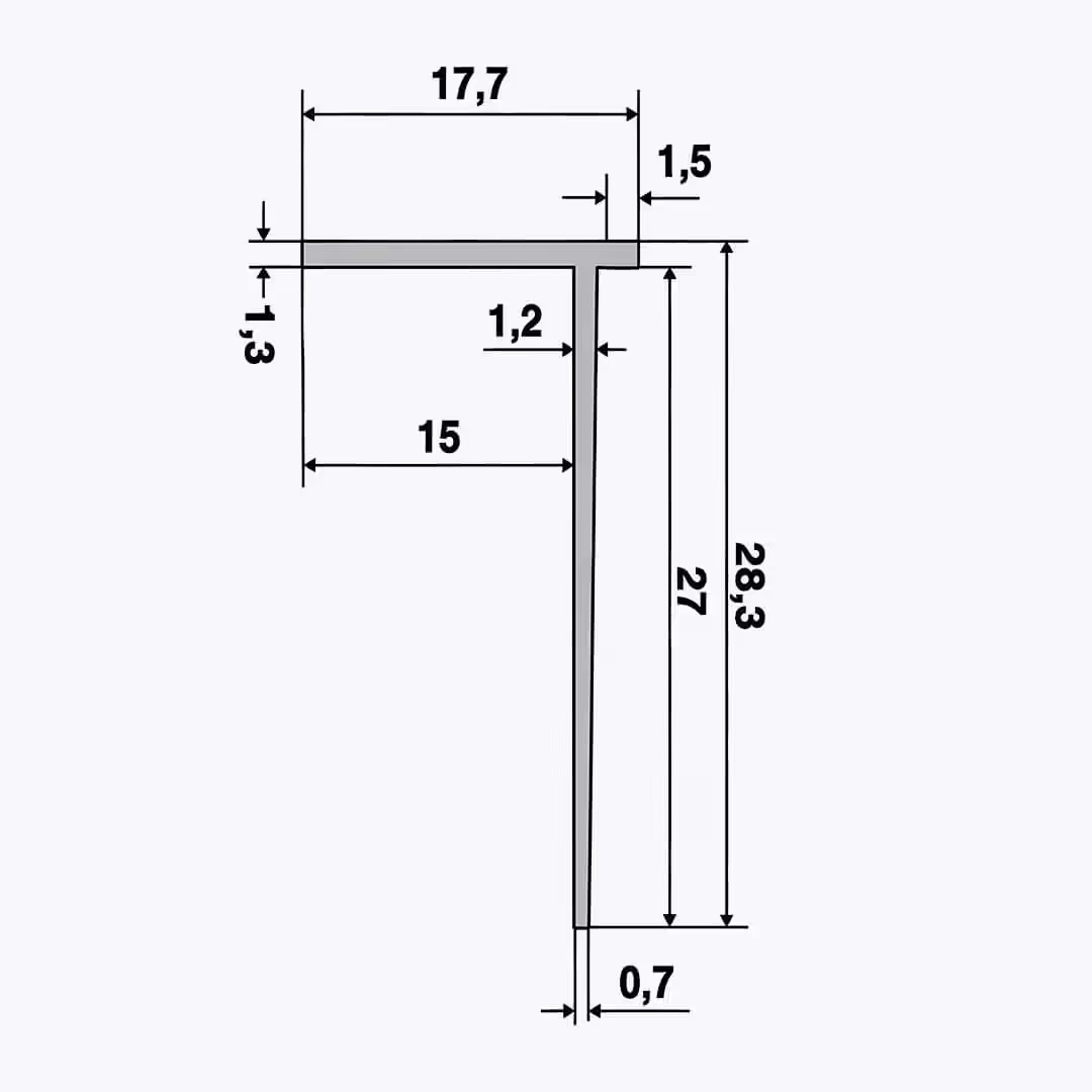 TEMPOLISTEL® B119 Perfil de remate para tabique BA15 - Imagen 2